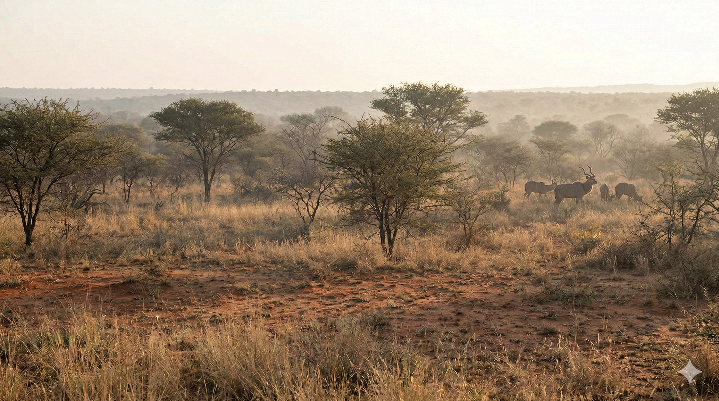 Wide Waterberg plains and hunt story landscape at Vaalpenskraal