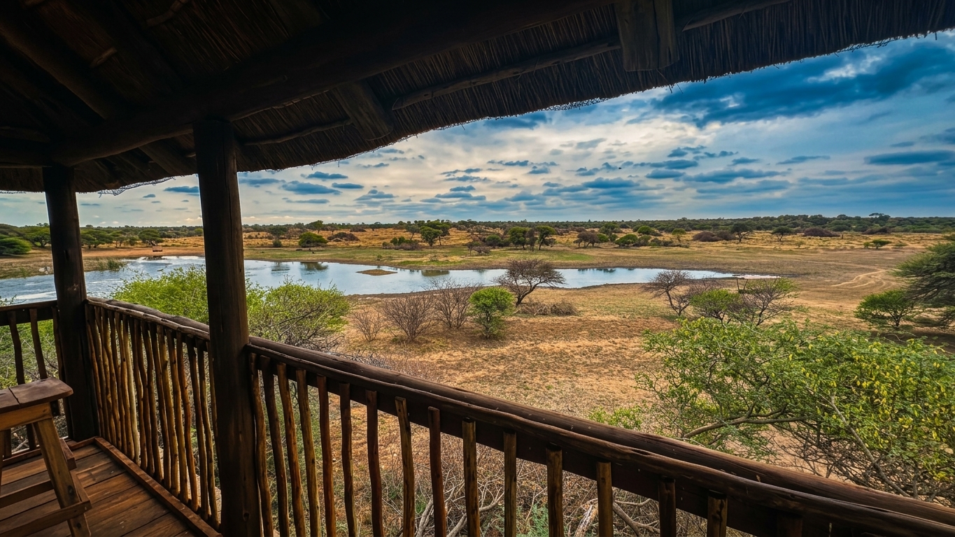 Outlook point for viewing and last light at Vaalpenskraal